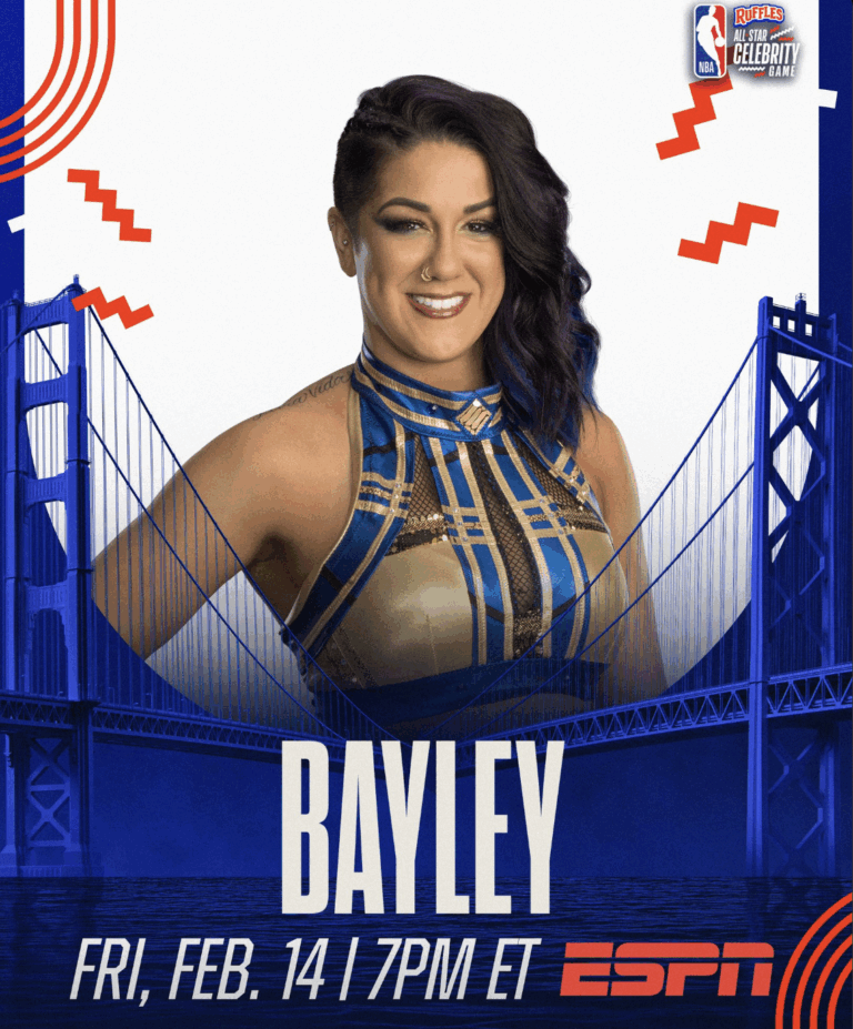 Bayley NBA Celebrity All Star Game graphic